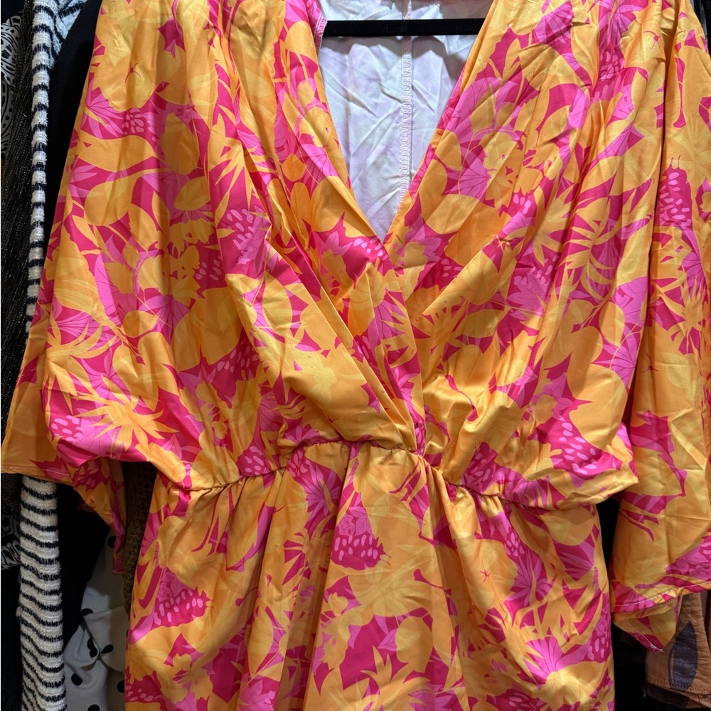 Boho Floral Ruffle Mini Dress - Picture 7 of 8